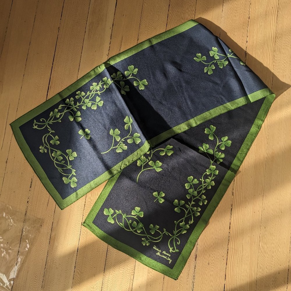 100% silk shamrock scarf from Ireland